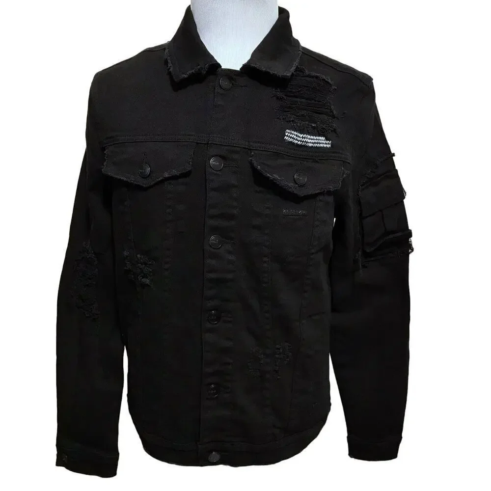Preme NWOT Black Wash Jean Jacket Men M
